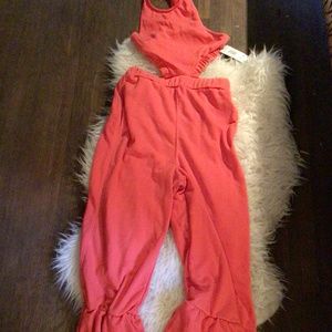 NEW! SaaleRare Free People tangerine coral sweatsuit onsie